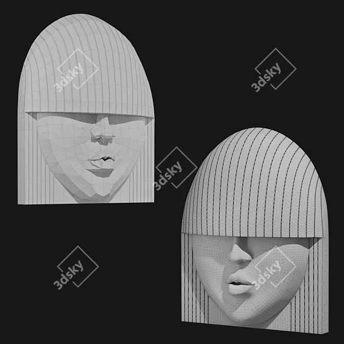 Fashion Faces Wall Art Collection 3D model image 14