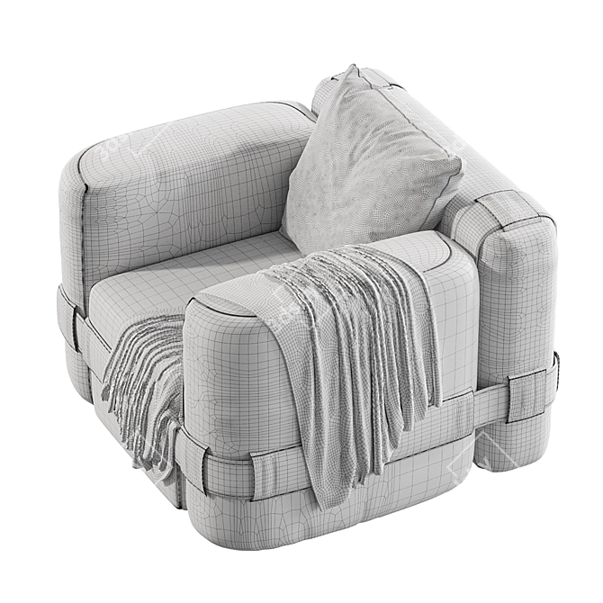 Sleek Armchair Design by Bellini 3D model image 6