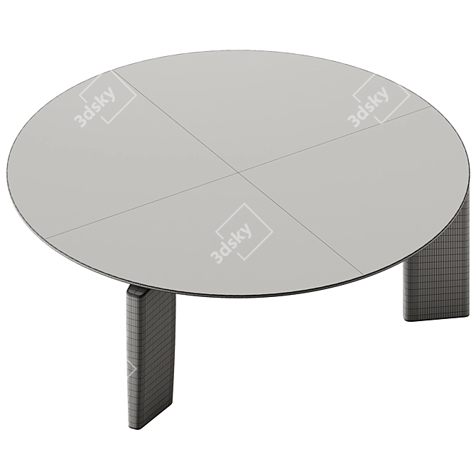 Exteta Giotto Marble Garden Table 3D model image 6