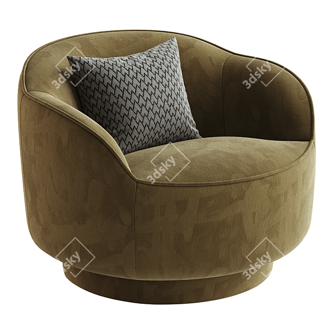 Mod Fern Swivel Chair 3D model image 2