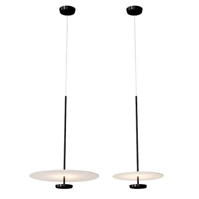 Vibia Flat Pendant Lamps Collection 3D model image 2