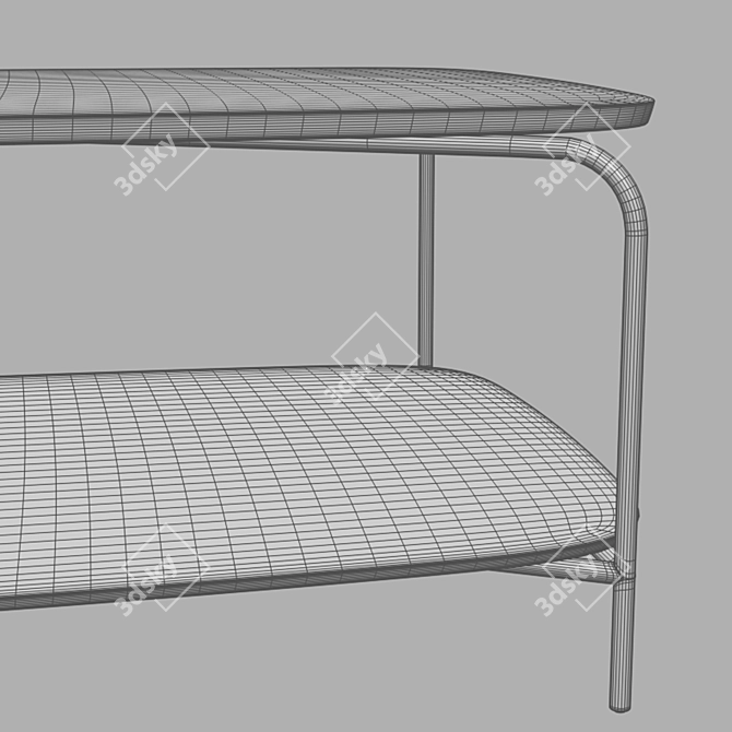 Genua Coffee Table in Black 3D model image 2