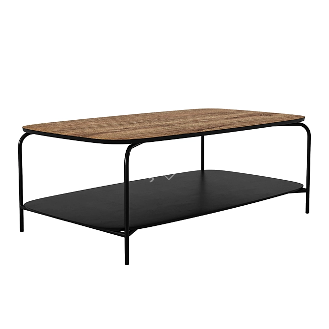 Genua Coffee Table in Black 3D model image 4