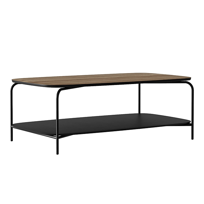 Genua Coffee Table in Black 3D model image 8