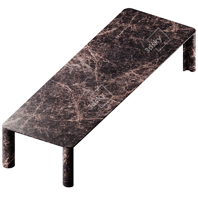 Elegant Michelangelo Outdoor Dining Table 3D model image 2