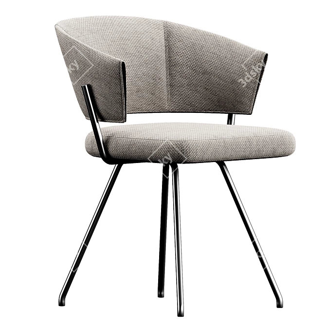 Minimalist Upholstered Chair Bahia 3D model image 1