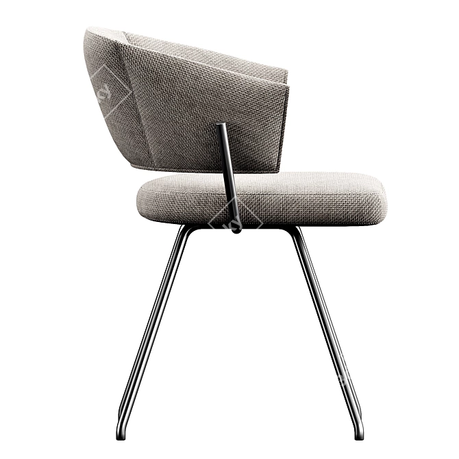 Minimalist Upholstered Chair Bahia 3D model image 4