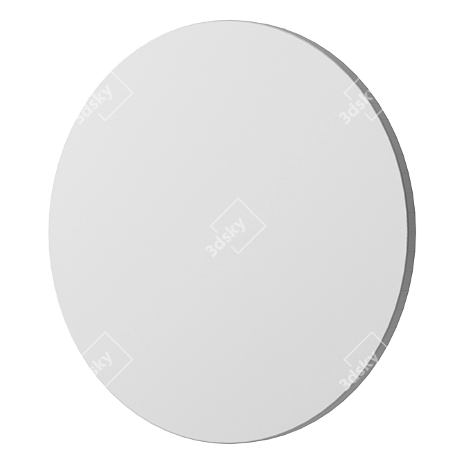 Elegant Round Relief Art Panel 3D model image 3