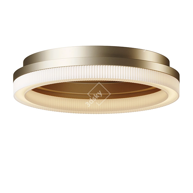 Modern Chic Calix Gold Flushmount 3D model image 3