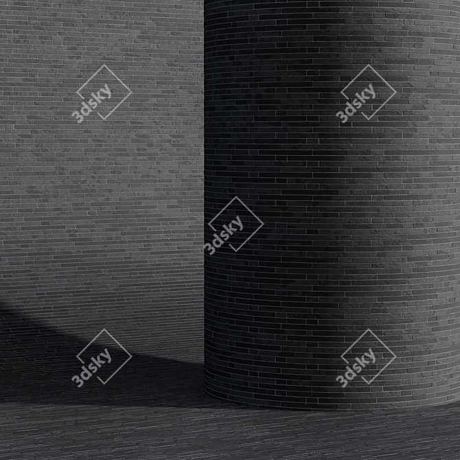 Modern Red Brick Cladding Kit 3D model image 4