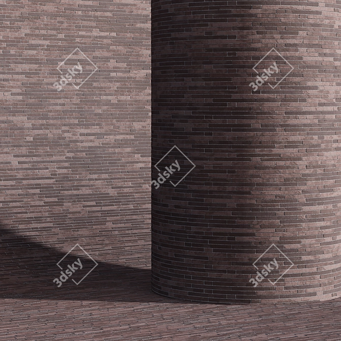 Modern Red Brick Cladding Kit 3D model image 5