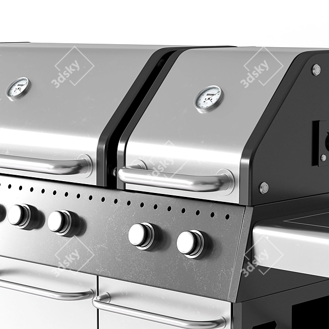 59 BBQ Grill Model Kit 3D model image 3