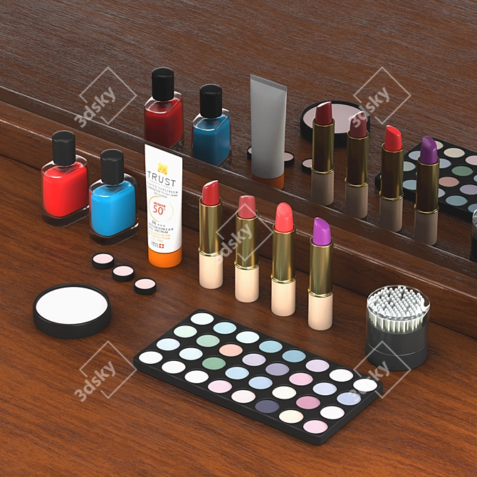 Innovative Makeup Table Design 3D model image 2