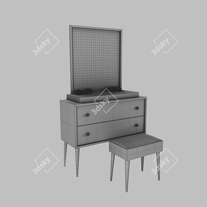 Innovative Makeup Table Design 3D model image 4