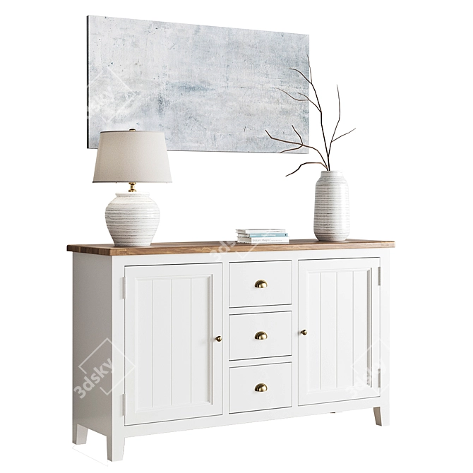 Elegant Collins Console Set 3D model image 2