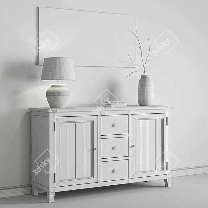 Elegant Collins Console Set 3D model image 3