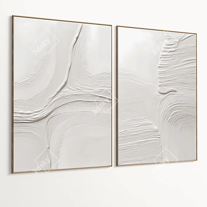 Dual Panel Plaster Frame 672 3D model image 2