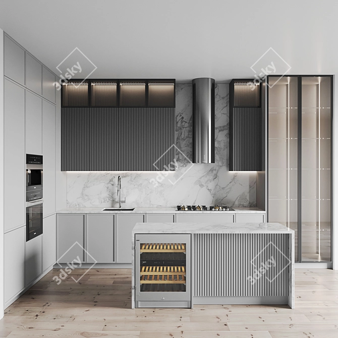 Modern Kitchen Appliance Set 3D model image 1