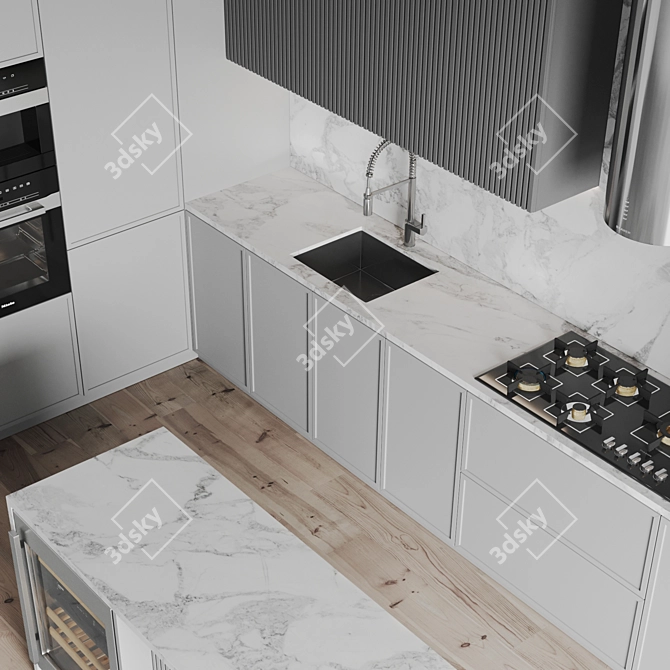 Modern Kitchen Appliance Set 3D model image 3