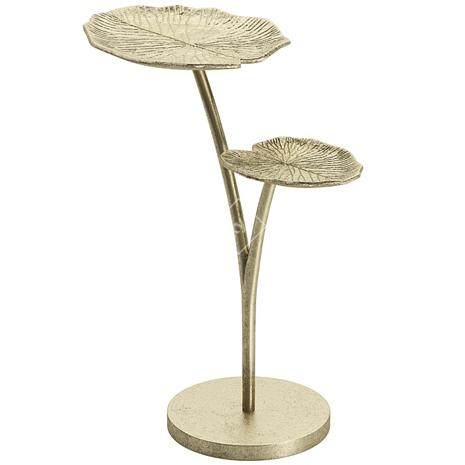 Luxurious Gold Aluminum Accent Table 3D model image 3