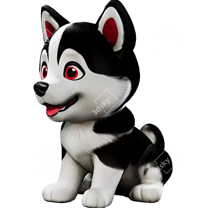 Siberian Husky Figurine 2021 Version 3D model image 2