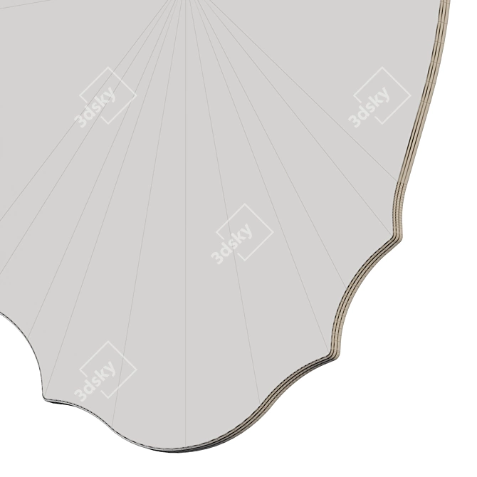 Elegant Romantica Beveled Oval Mirror 3D model image 5