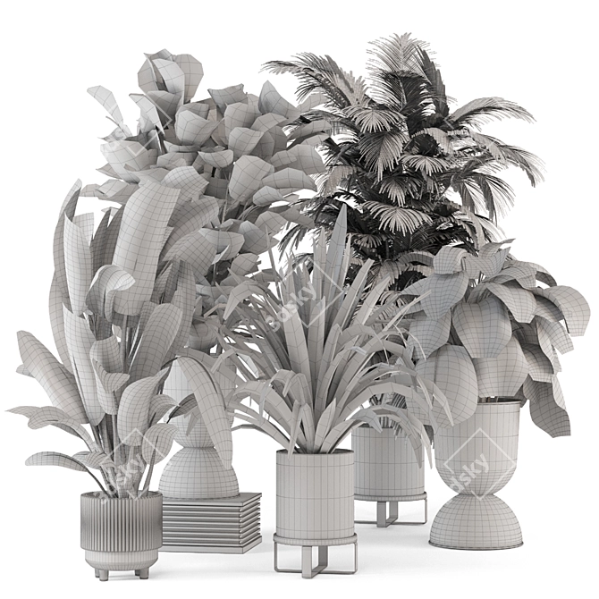 Modern Indoor Plants Set 2334 3D model image 7