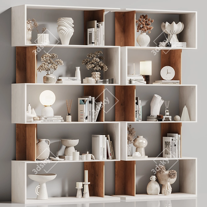 Decorative Shelving Set 3D Model 3D model image 3