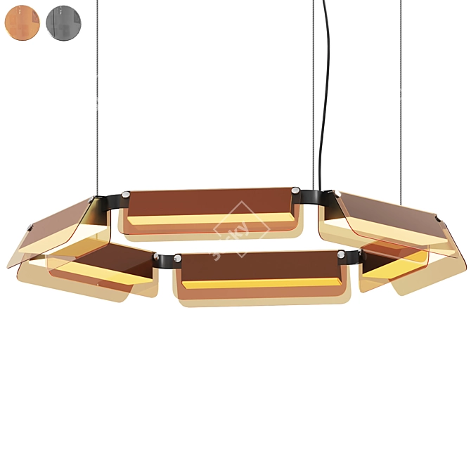 Contemporary 40W Pendant Light 3D model image 1