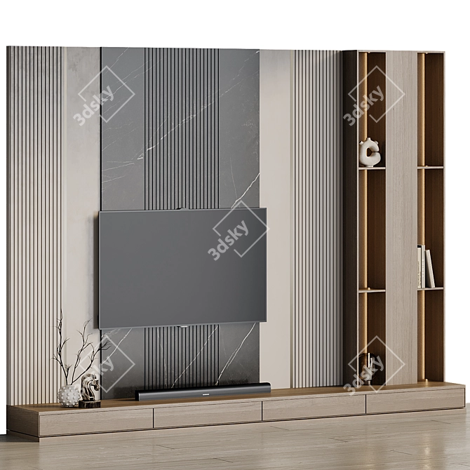 TV Wall Collection 3D Model 3D model image 2