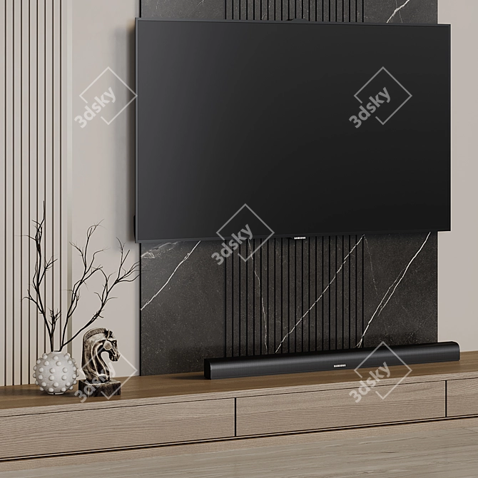 TV Wall Collection 3D Model 3D model image 3