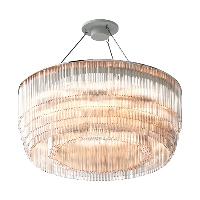 Modern Ring Chandelier Light Fixture 3D model image 1