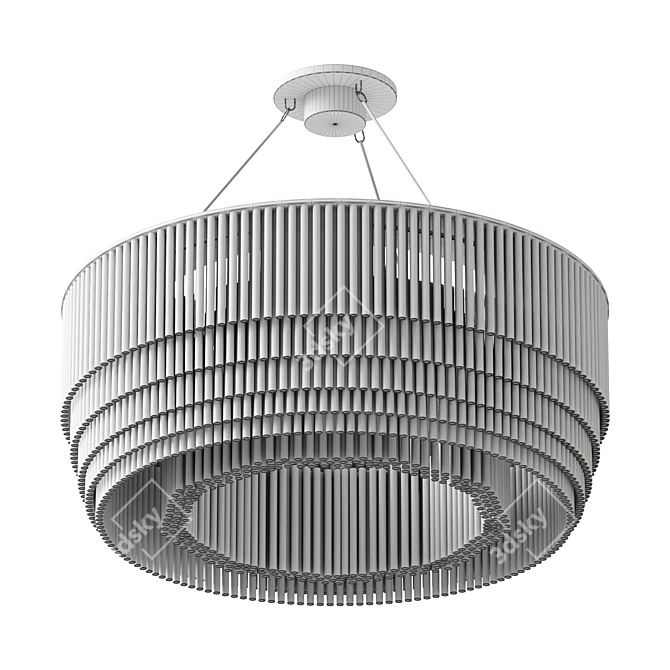 Modern Ring Chandelier Light Fixture 3D model image 2