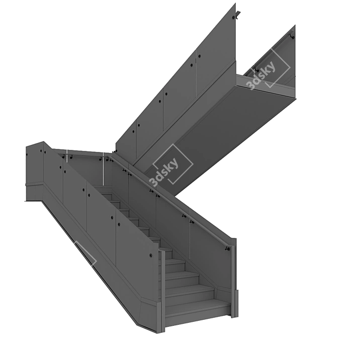 Modern Staircase Design No43 3D model image 7