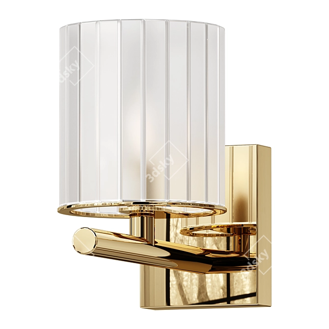 Elegant Flute Wall Light IP44 3D model image 1