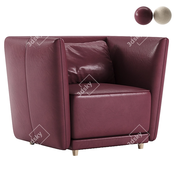 Modern Armchair Nisa Collection Products 3D model image 1