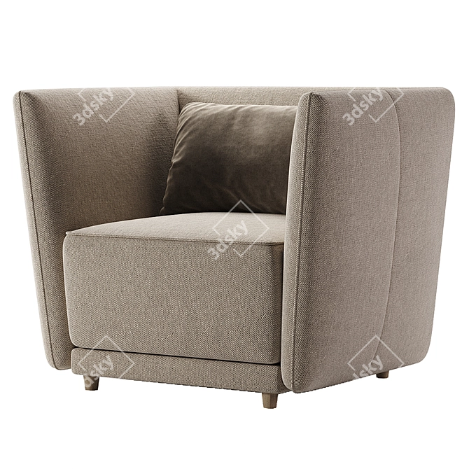 Modern Armchair Nisa Collection Products 3D model image 3