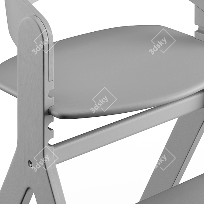 Little Chairman Adjustable High Chair 3D model image 4