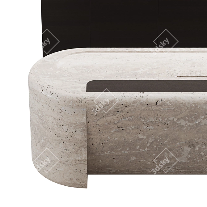 Marble Reception Desk Set 3D model image 6