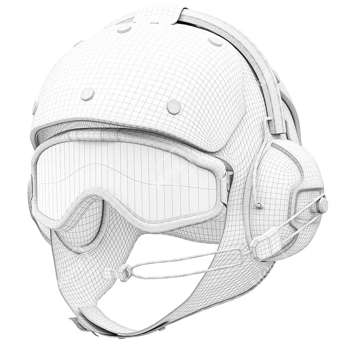 US Navy Flight Deck Helmet 3D model image 6