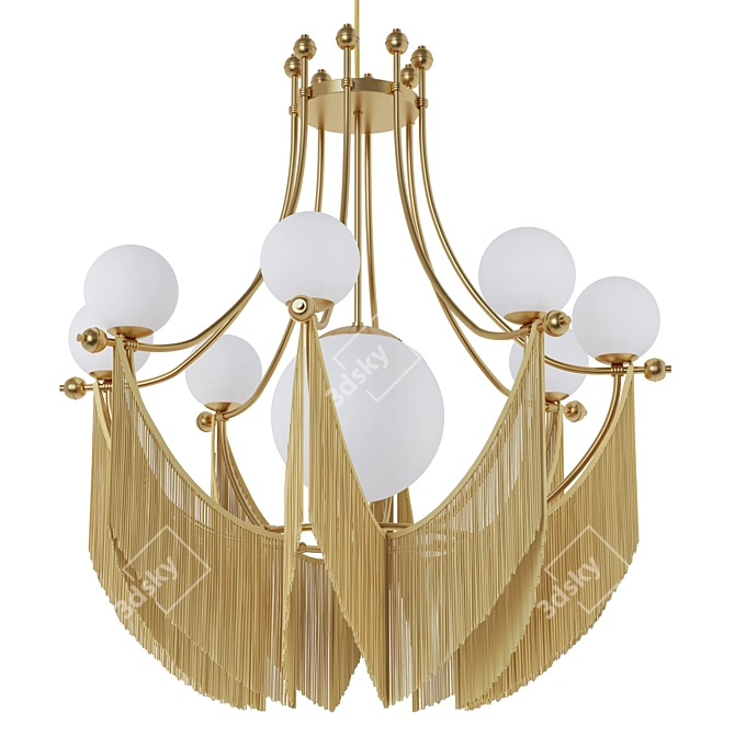 Elegant ''Clementine'' Chandelier by Pikartlights 3D model image 3