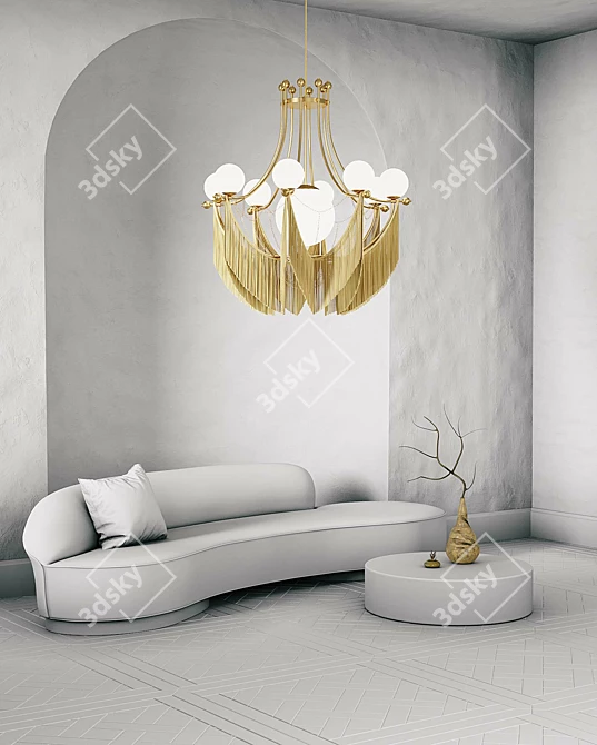 Elegant ''Clementine'' Chandelier by Pikartlights 3D model image 5