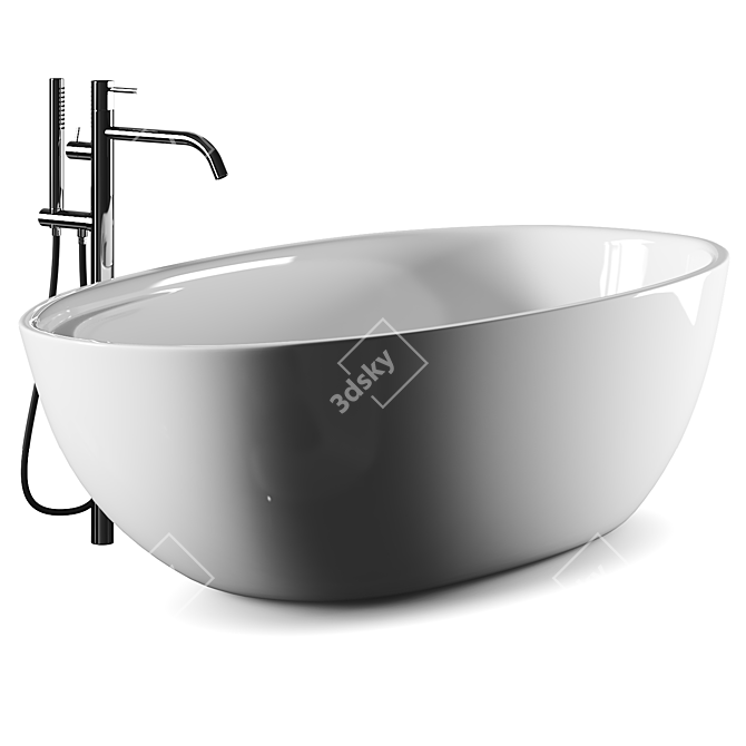 Antoniolupi Eclipse Oval Bathtub Modern Luxury Design 3D model image 2