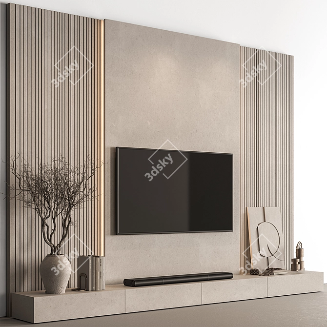  Concrete TV Wall Mount Set 3D model image 1