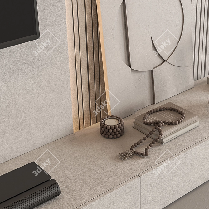  Concrete TV Wall Mount Set 3D model image 4