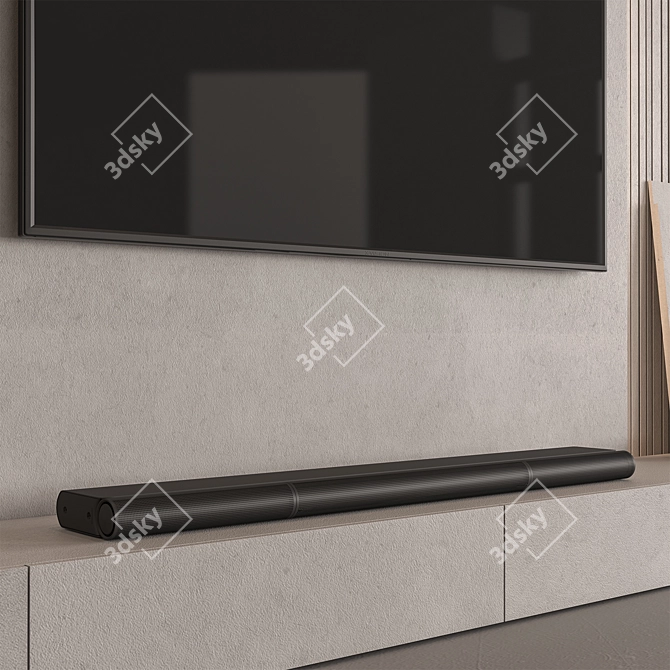  Concrete TV Wall Mount Set 3D model image 5