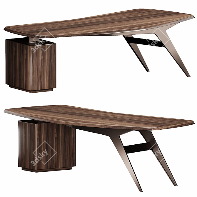 Sleek and Modern Dining Table 3D model image 4