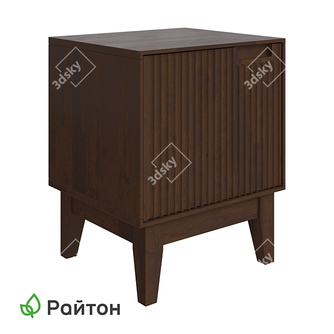 Ergonomic Tempo Bedside Nightstand 3D model image 1