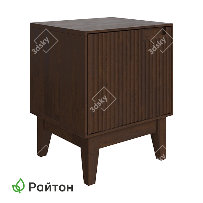 Ergonomic Tempo Bedside Nightstand 3D model image 5