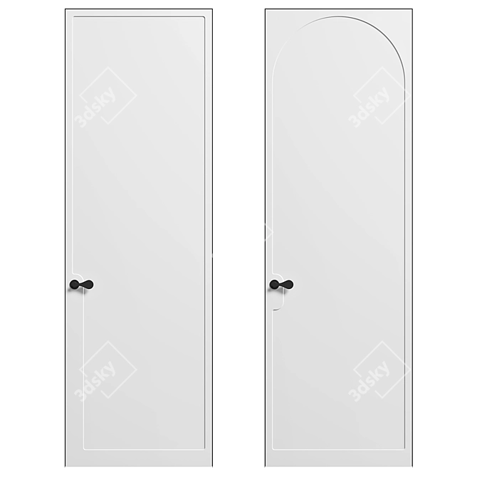 Sleek and Modern Volhovec Doors 3D model image 4